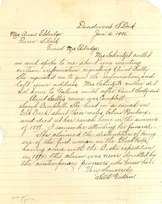 Sarah Campbell Letter